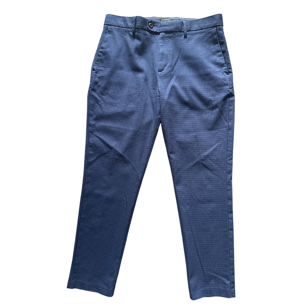 Banana Republic Slim Tapered Fit Men's Dress Pants‎ Blue Plaid Size 32x30